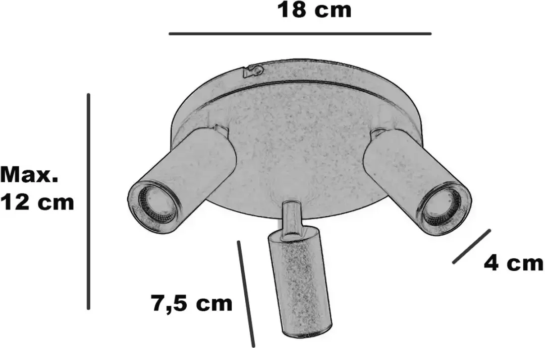 Freelight Spot Scolo 3 2x Warm Wit Licht - Ø15cm - Brons/Messing