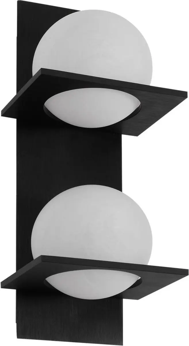 Lucande Wandlamp Metaal Glas 2 Lichtpunten
