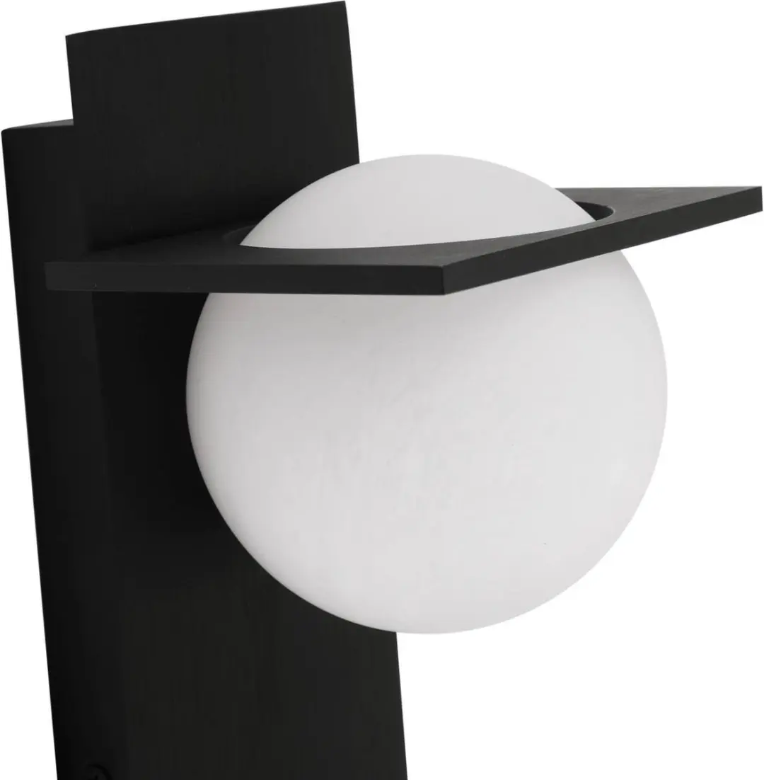 Lucande Wandlamp Metaal Glas 2 Lichtpunten - H32cm - G9 - Zwart/Wit