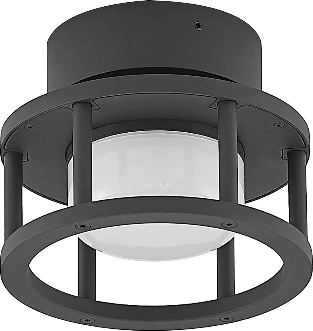 Lucande Plafondlamp 1 Licht - Ø17cm - Donkergrijs