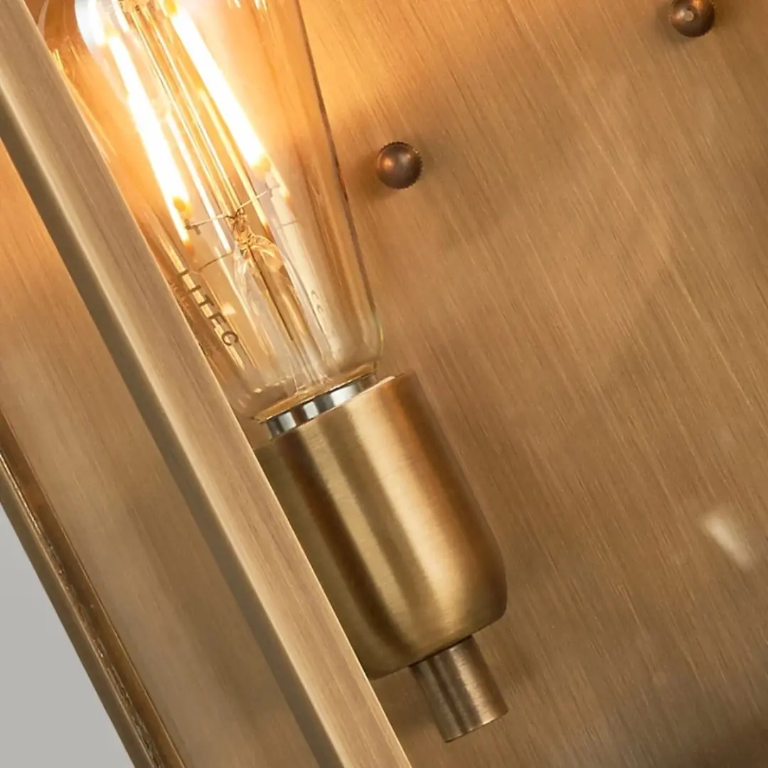 Elstead Lighting St Martins LED Wandlamp - 2x E27 60W - IP44 - Dimbaar - Aged Brass