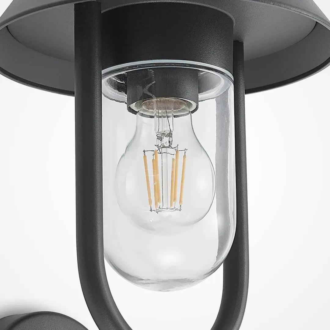 Lucande Wandlamp Buiten 1 Licht E27 - 33cm - Donkergrijs