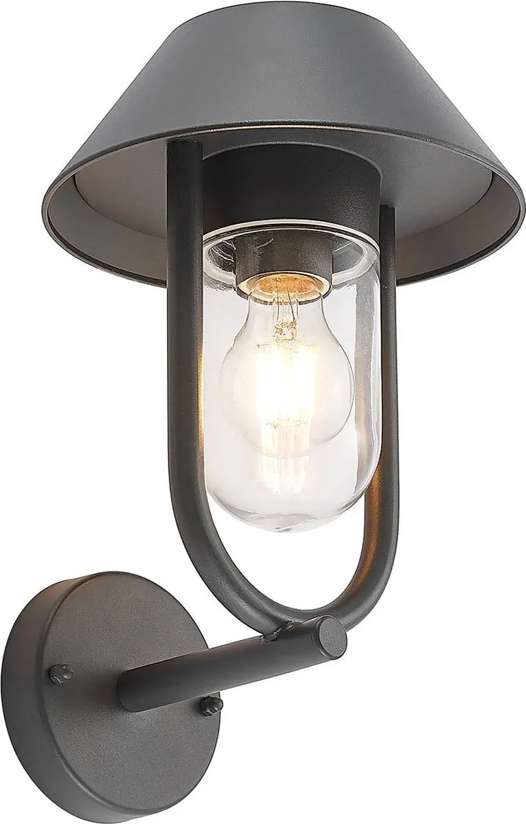 Lucande Wandlamp Buiten 1 Licht E27 - 33cm - Donkergrijs