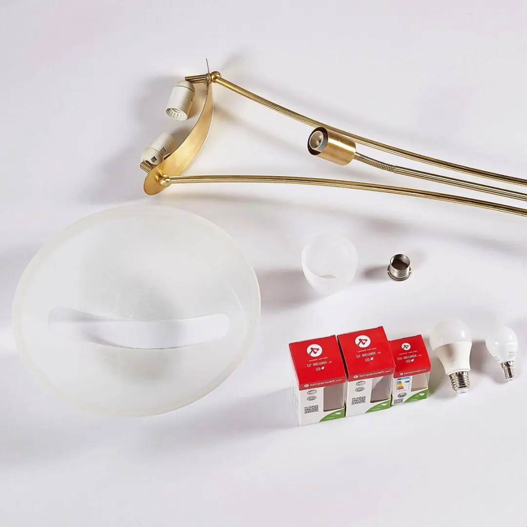 Lindby Vloerlamp 3-licht Metaal Glas - 180cm - E27