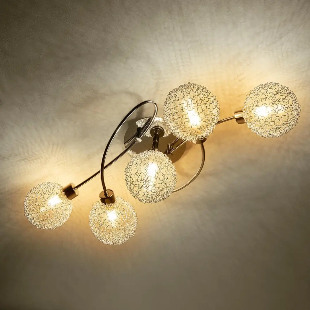 Lindby Plafondlamp 5xG9 Metaal Glas
