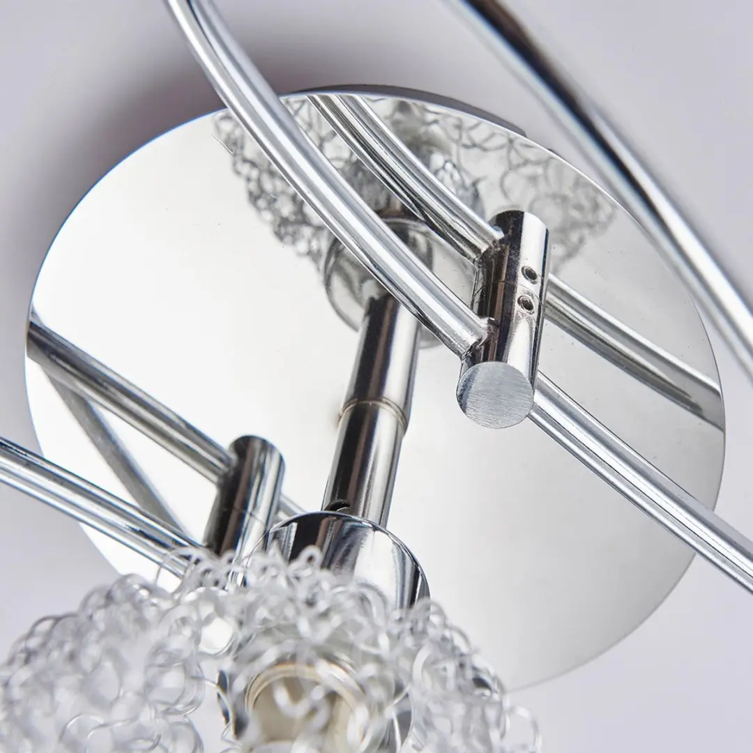 Lindby Plafondlamp 5xG9 Metaal Glas - 30cm - Zilver/Chroom