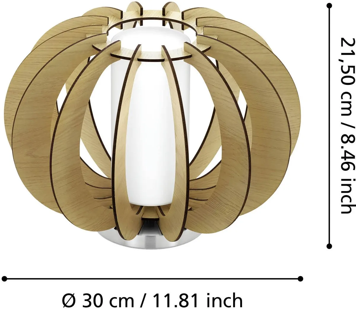 Eglo Stellato 1 Tafellamp - Ø300mm Nikkel-Mat