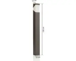 Lucande Tuinpadverlichting E27 Grafietgrijs/Opaalwit - 100cm