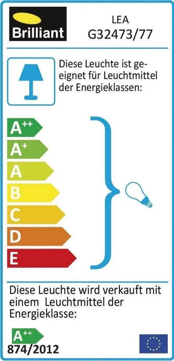 Brilliant LEA Hanglamp 5x4W LED - RVS
