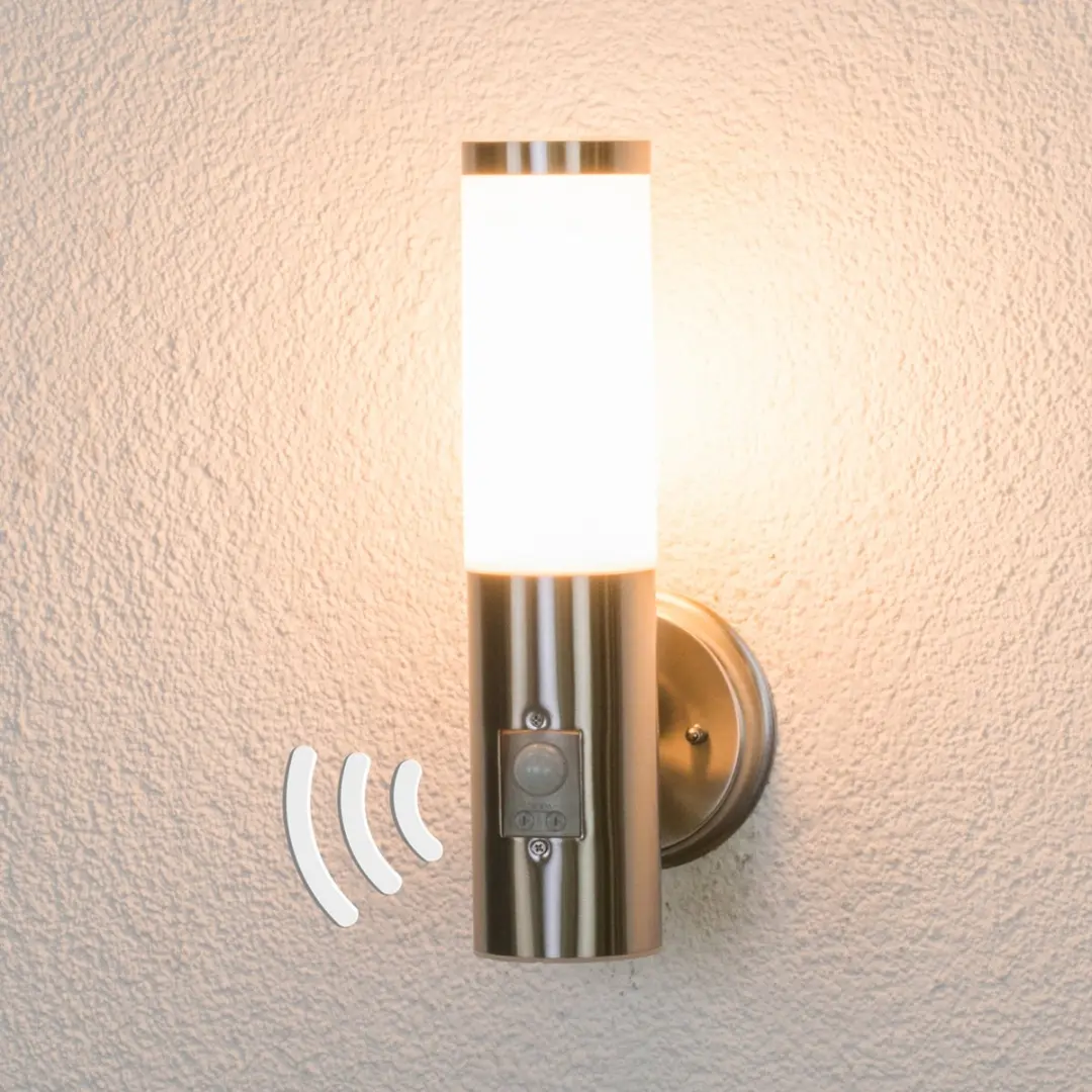 Lindby Wandlamp Buiten Roestvrij Staal 36,5cm