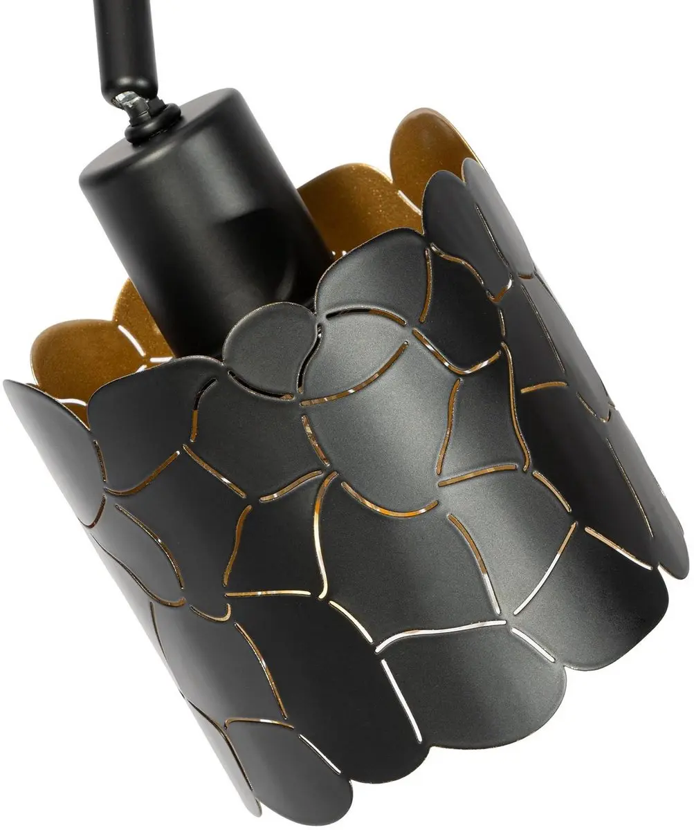 Lindby Plafondlamp 3-Lichts Metaal - Zwart/Goud