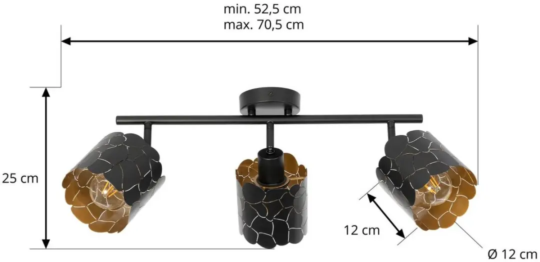 Lindby Plafondlamp 3-Lichts Metaal