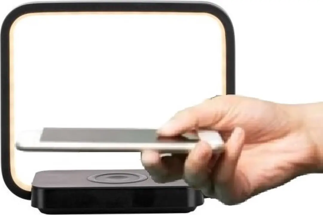 Just Light Omari Tafellamp - Zwart - 3 Step Touch-dimmer - Draadloos laden