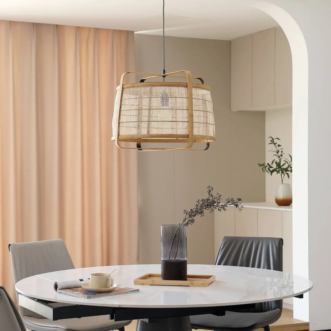 Lindby Hanglamp Bamboe 1 Licht - Ø45cm