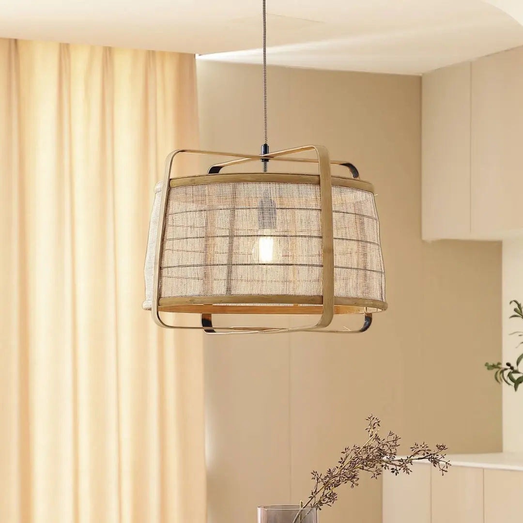 Lindby Hanglamp Bamboe 1 Licht