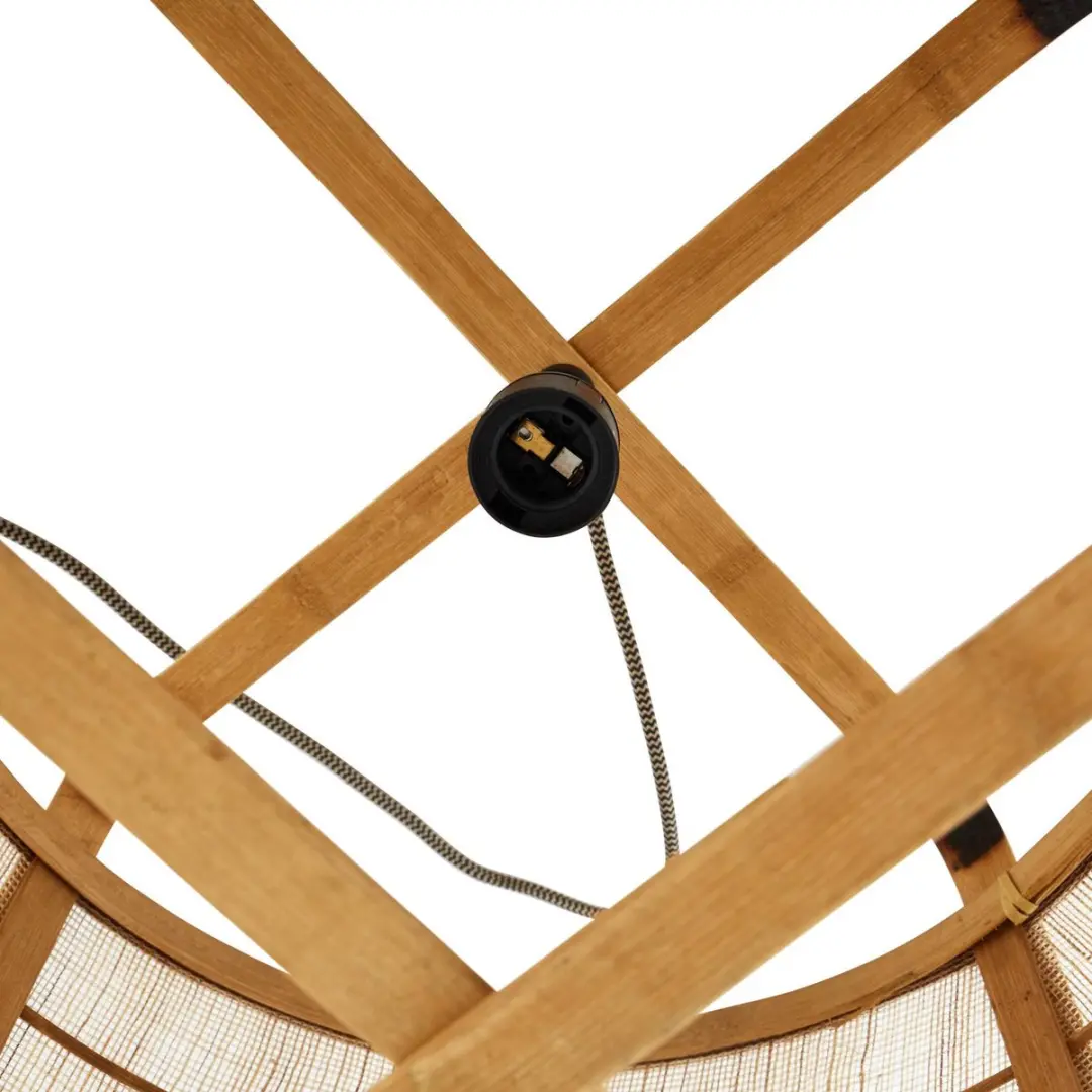 Lindby Hanglamp Bamboe 1 Licht - Ø45cm