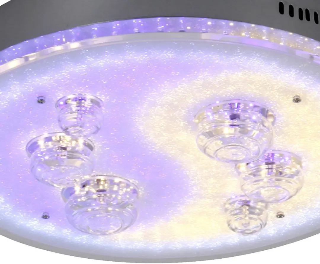Globo Plafondlamp 43x12cm - Warm wit 2700K - Zilver - afbeelding 6 van 6