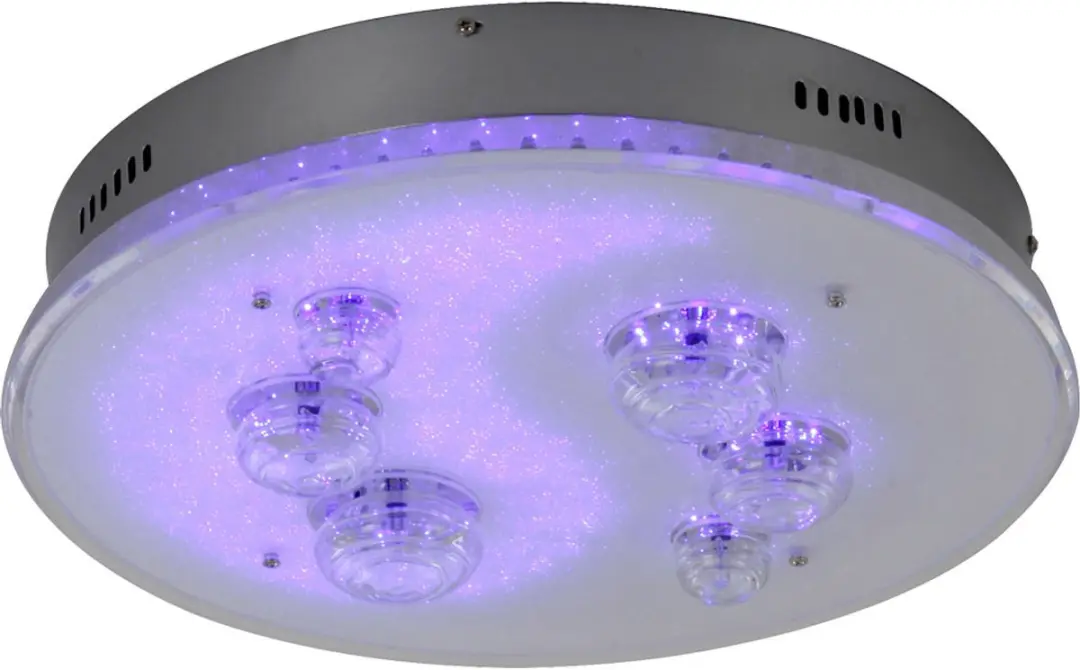 Globo Plafondlamp 43x12cm - Warm wit 2700K - Zilver