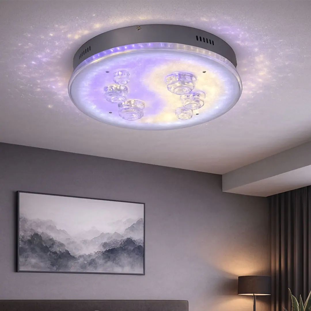 Globo Plafondlamp 43x12cm - Warm wit 2700K - Zilver