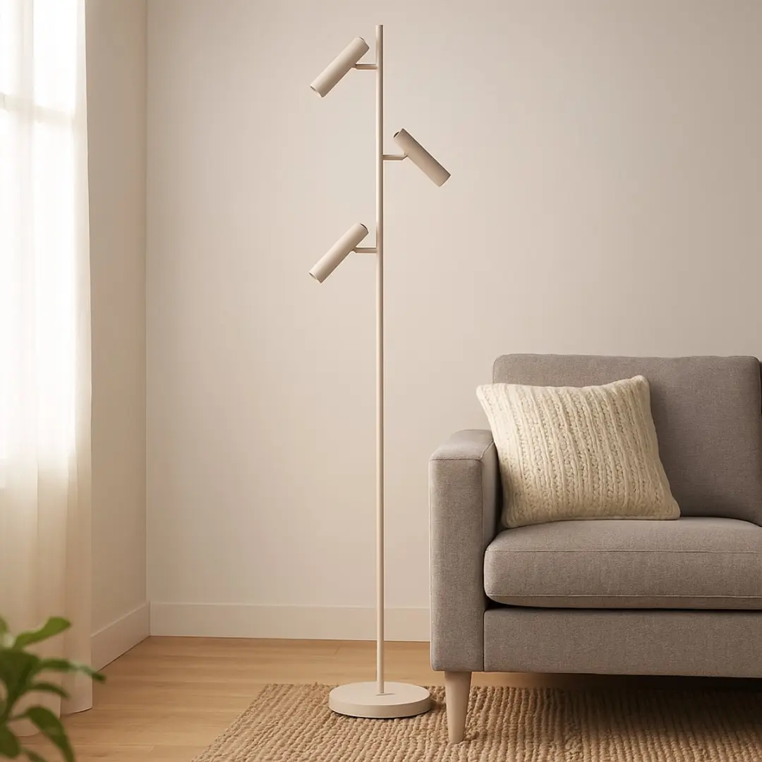 Freelight Undici Vloerlamp 3 Lichts - 165cm - Beige