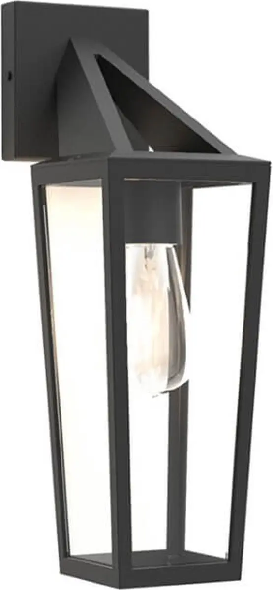 Lutec Pine Wandlamp E27 - Mat Zwart