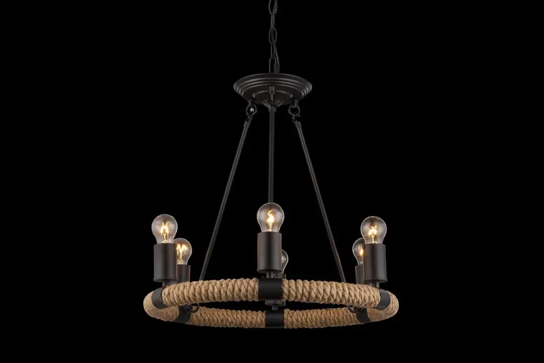 Globo Ulleu Hanglamp - 6x E27 - Ø50cm - Zwart