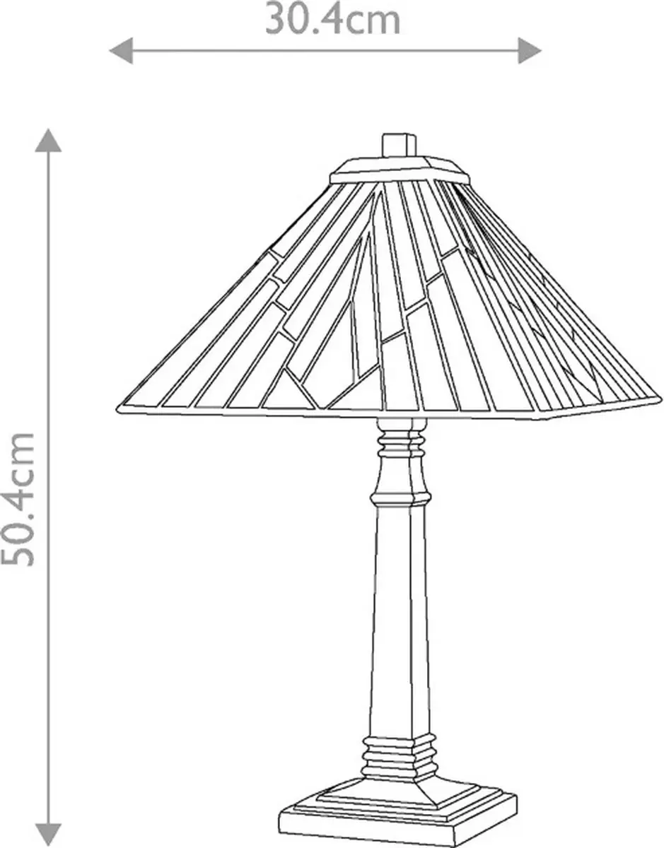 Elstead Tiffany LED Tafellamp Alderley - Dimbaar 60W - Vintage Bronze