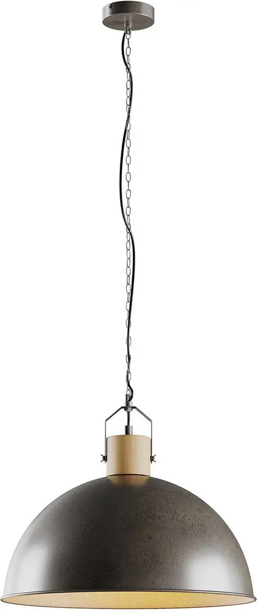Lindby Hanglamp IJzerhout 1 Licht - E27 - Ø45cm - Metallic Groen
