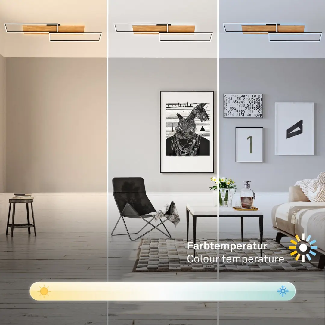 Briloner Cornice LED Plafonnière 38W - Zwart
