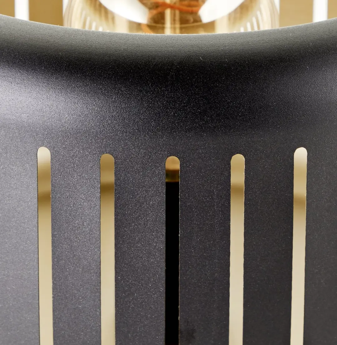 Brilliant Tyas Tafellamp E27 - Zwart/Goud