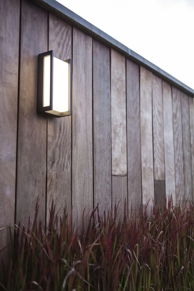 Lutec Qubo Wandlamp Buiten LED 17.3W 4000K - Donkergrijs