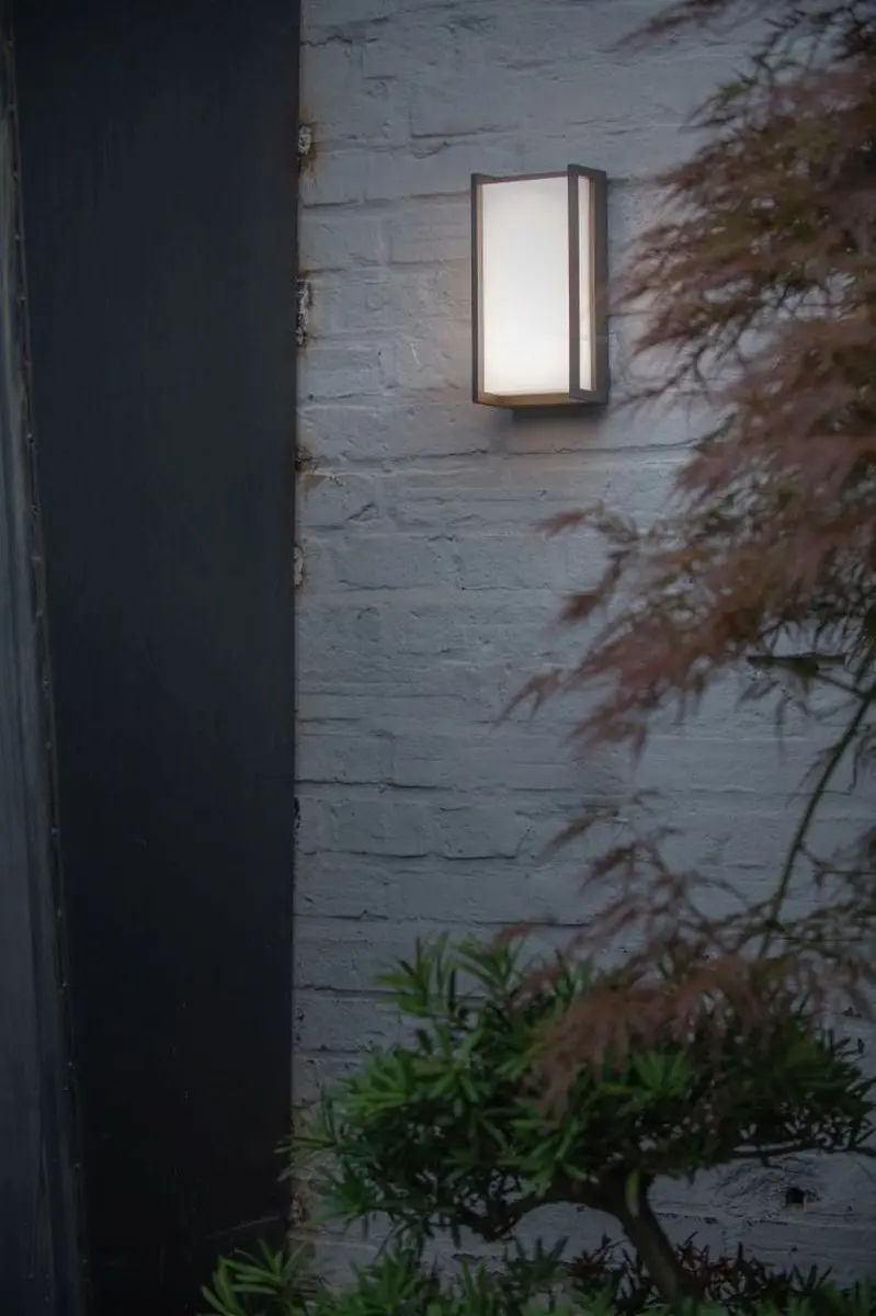Lutec Qubo Wandlamp Buiten LED 17.3W 4000K - Donkergrijs - afbeelding 6 van 6