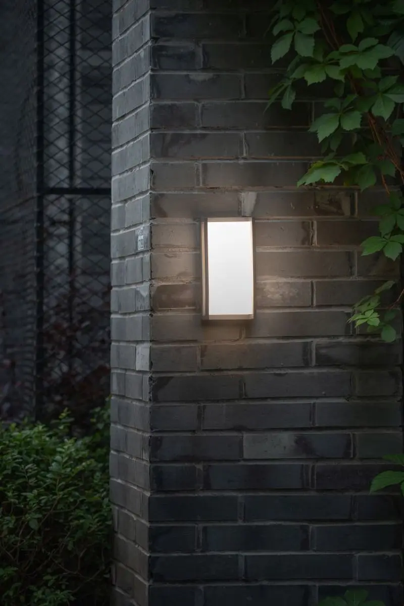 Lutec Qubo Wandlamp Buiten LED 17.3W 4000K - Donkergrijs