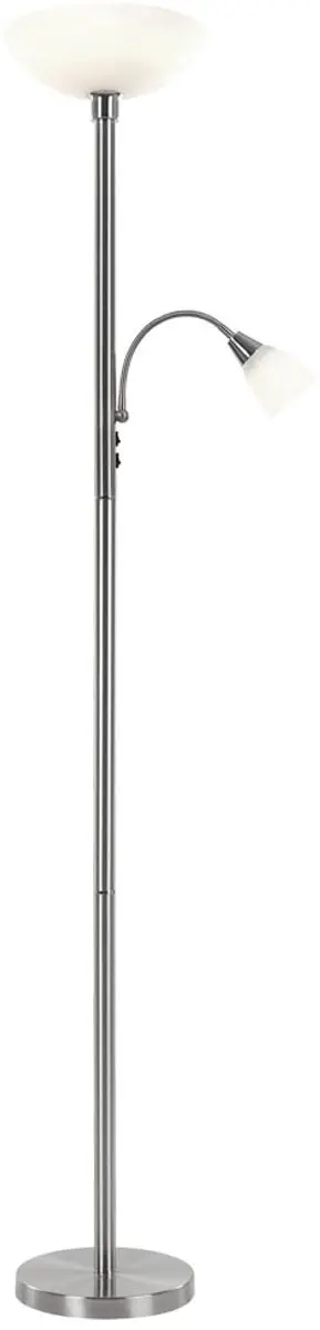 Globo Blade Vloerlamp Staal Ø30cm - 2 Lichtpunten