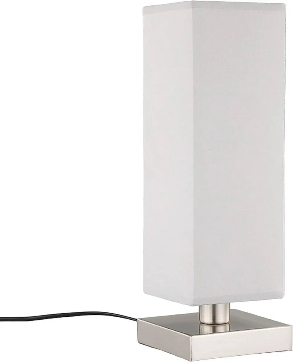 Lindby Tafellamp 1 Licht E14 - Grijs/Gesatineerd Nikkel