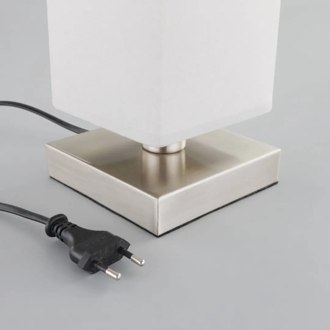 Lindby Tafellamp 1 Licht E14 - Grijs/Gesatineerd Nikkel