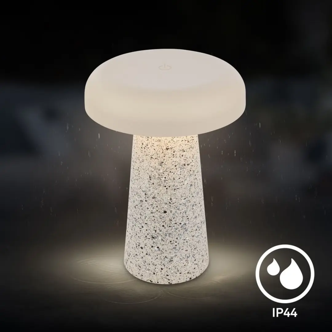 Briloner Cloud Oplaadbare Tafellamp - Warm Wit 3W - Travertin