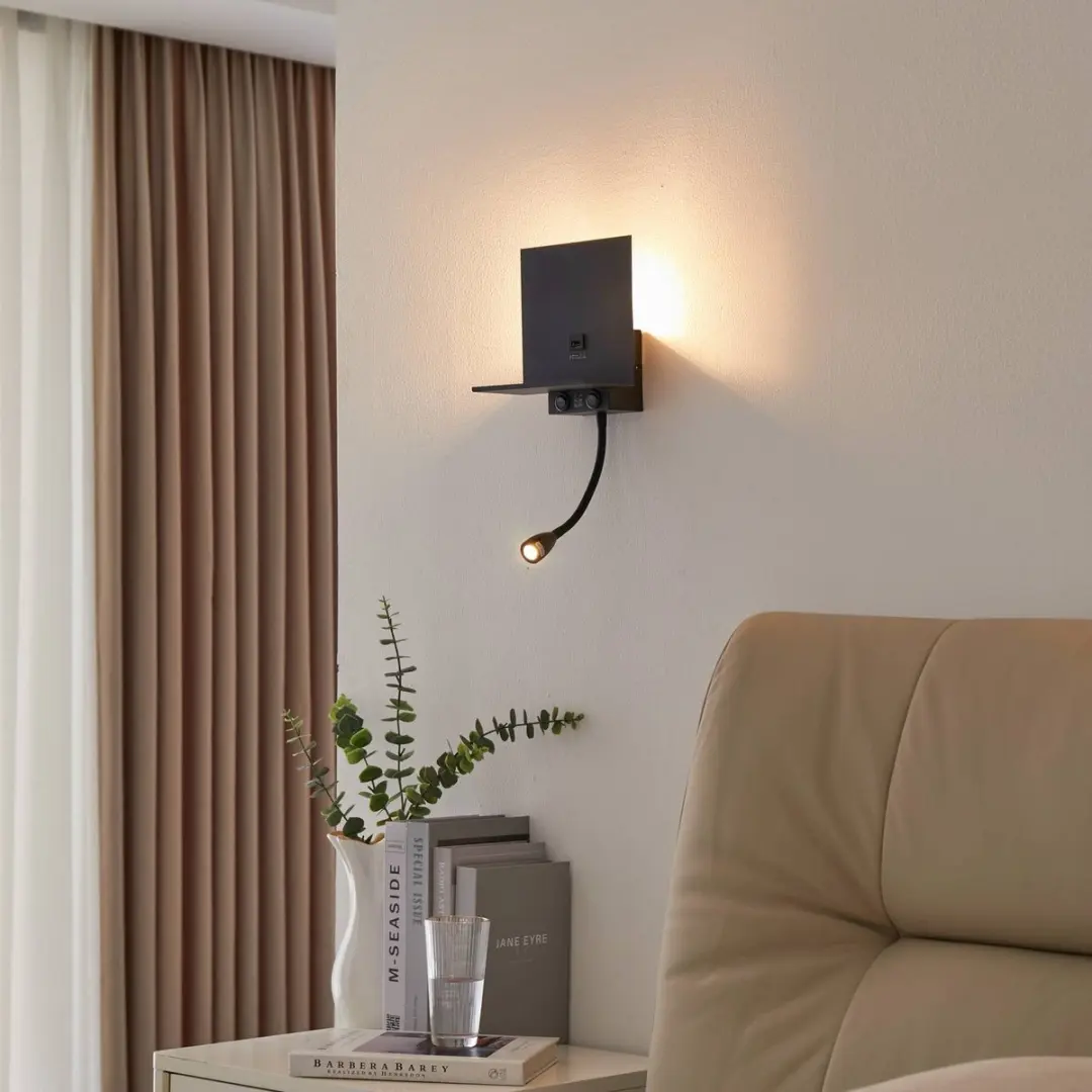 Lindby Wandlamp IJzer 45cm - Zwart - G9