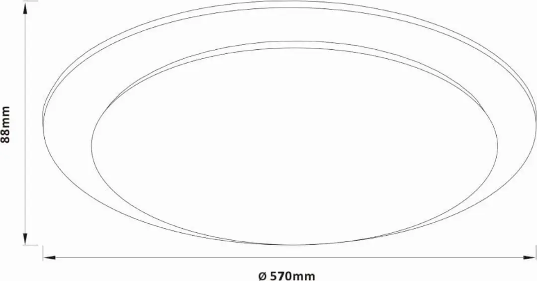 Brilliant Vittoria G80566A05 LED Wand- en Plafondlamp 36W - Ø57cm Wit