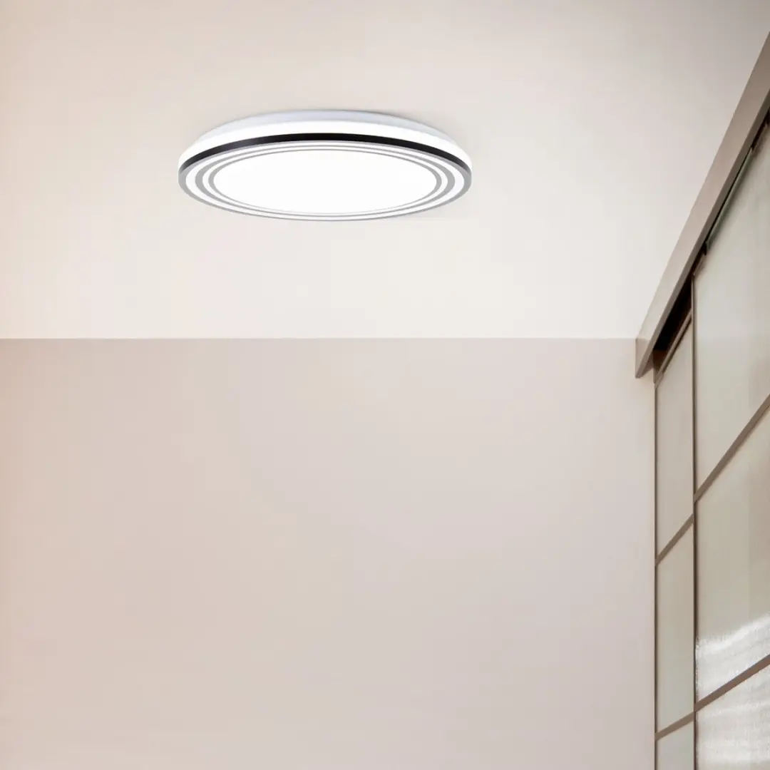 Brilliant Kobana Plafondlamp LED 36W - 49cm - Zwart/Wit - afbeelding 6 van 6