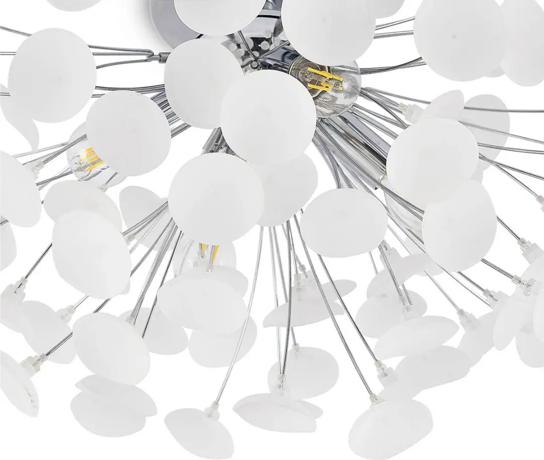 Lindby Plafondlamp 4 Lichtpunten Ø56cm - Chroom/Frost
