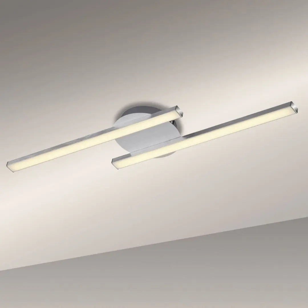 Briloner GO Plafonnière LED 12W - 2x6W - Aluminium - 55cm