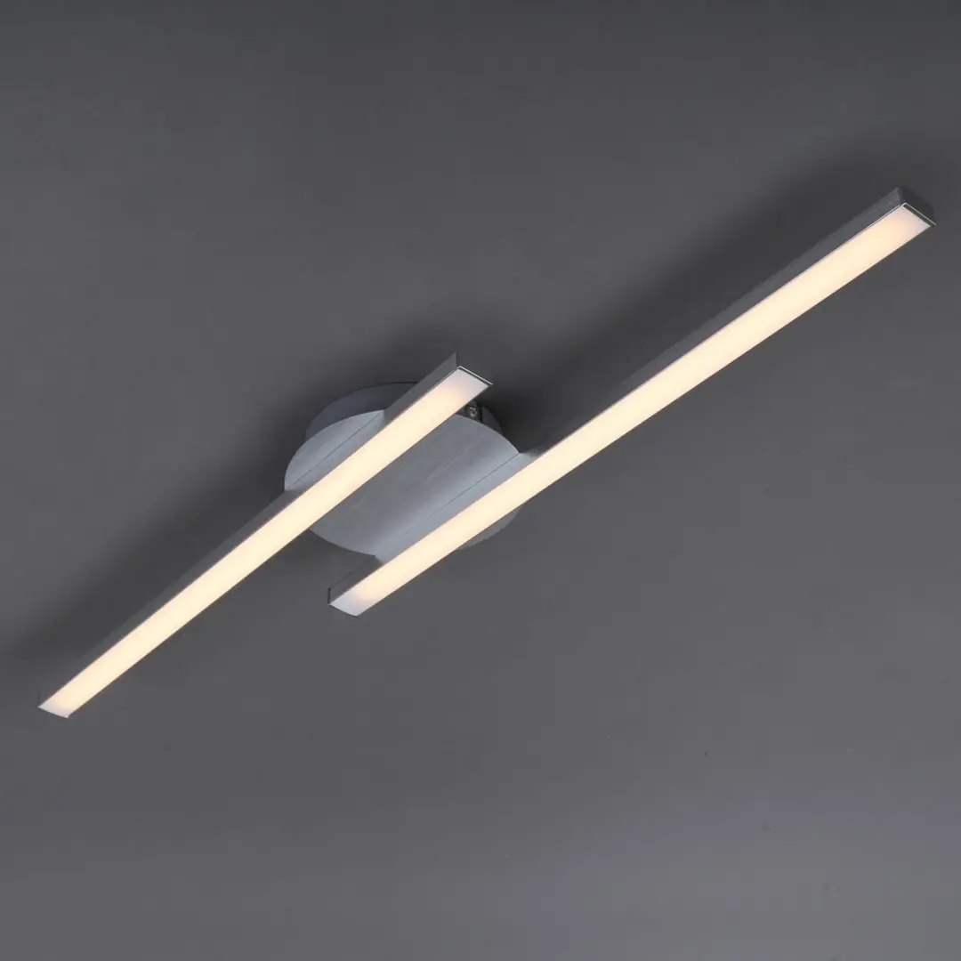 Briloner GO Plafonnière LED 12W - 2x6W - Aluminium - 55cm