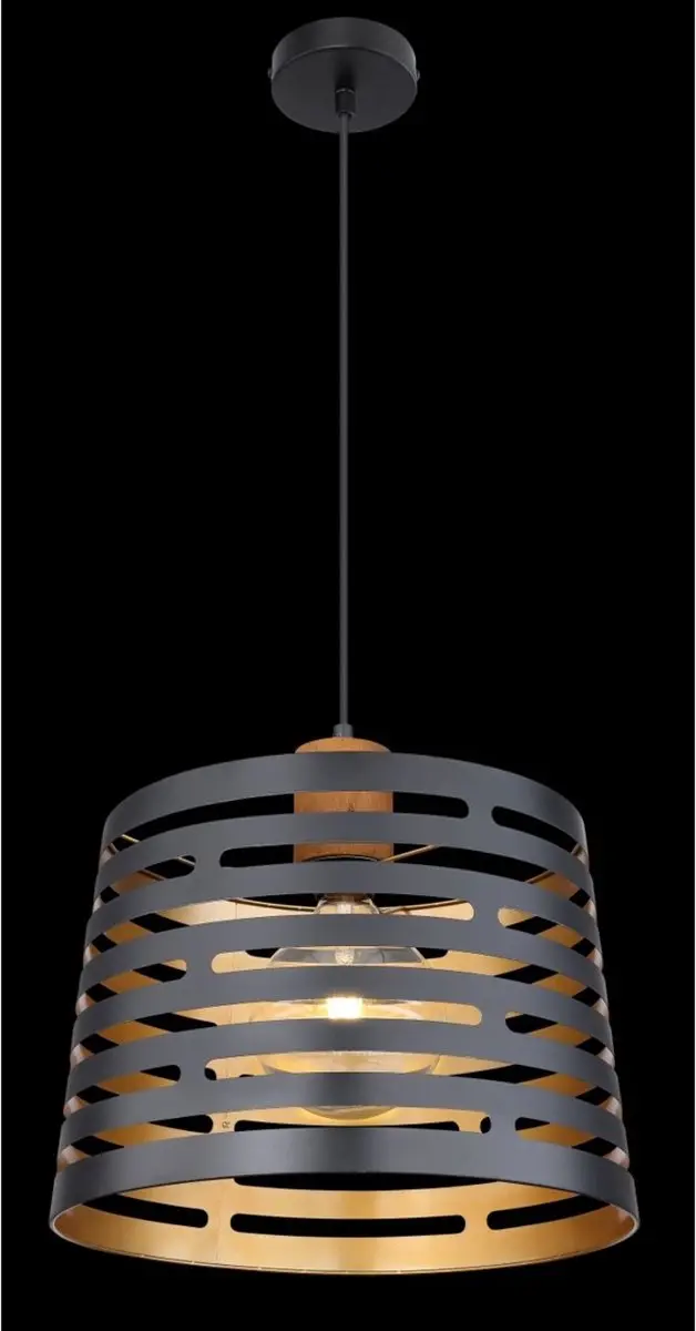 Globo Ablona Hanglamp - Zwart Ø35cm E27