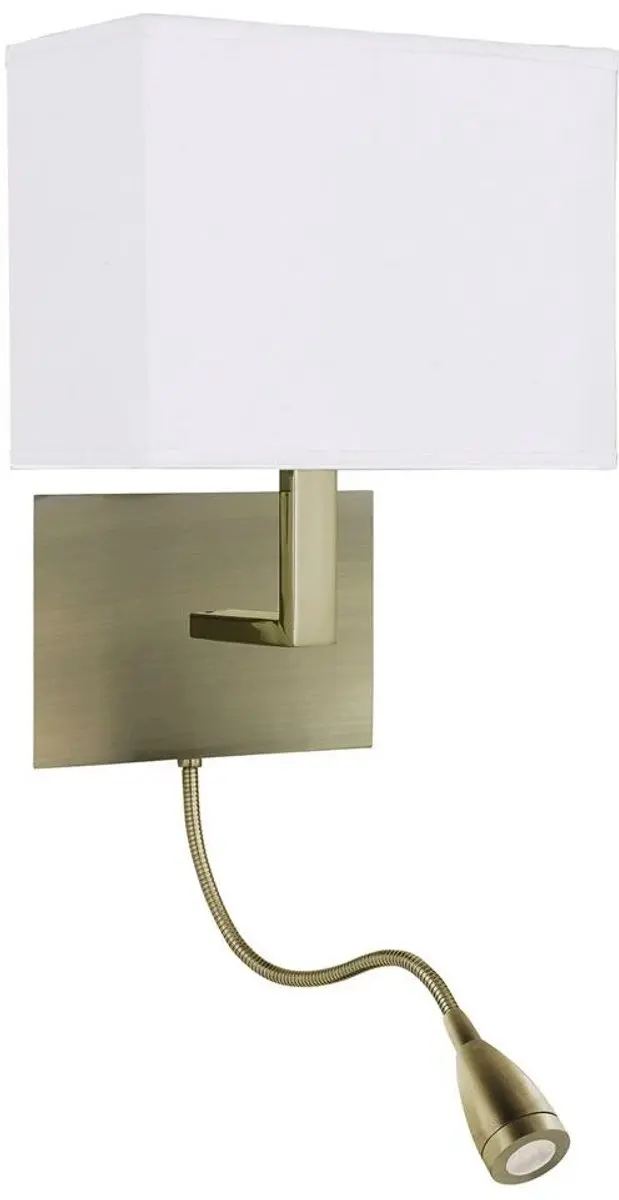 Searchlight Hotel Slaapkamer Wandlamp Goud
