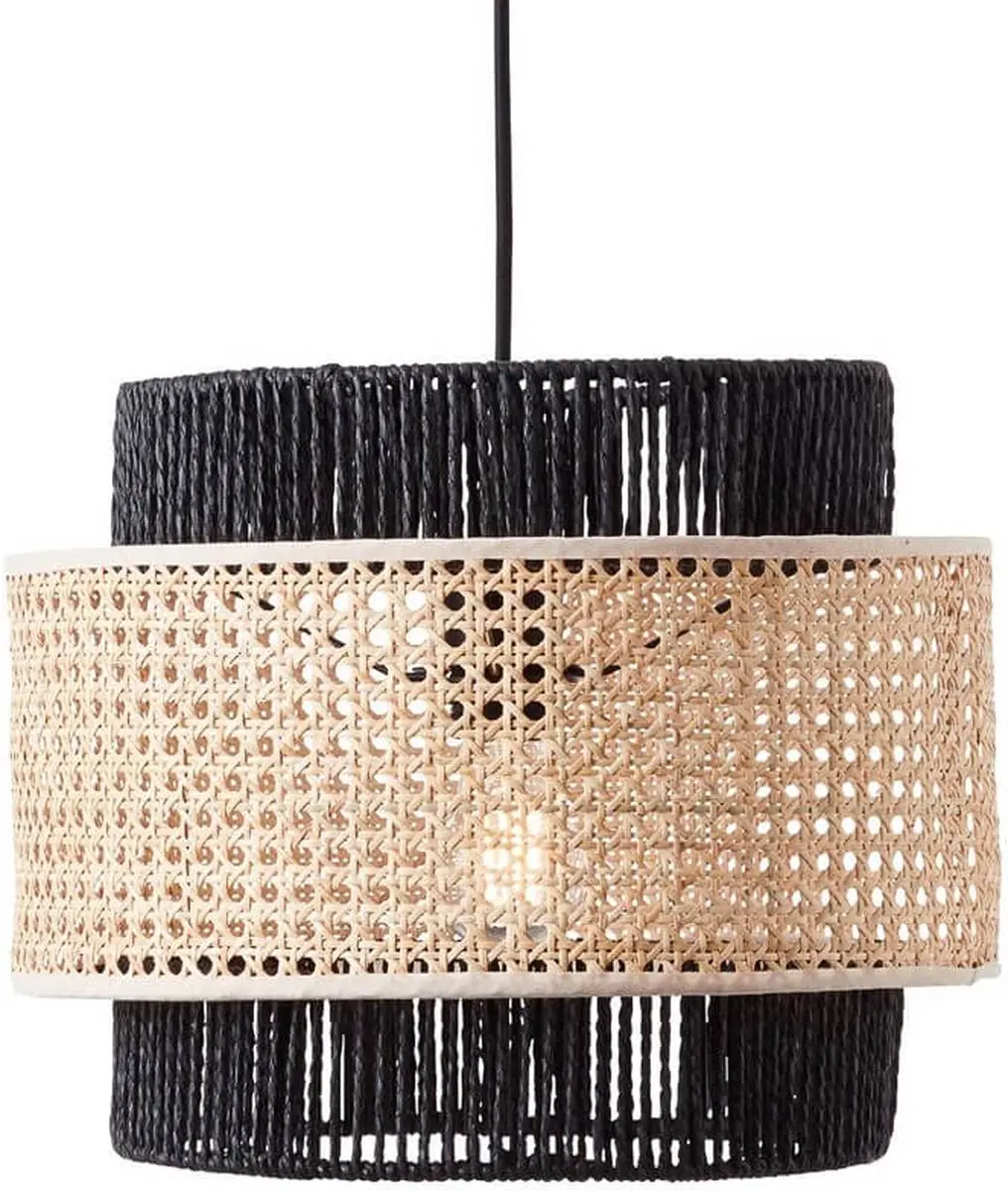 Brilliant Arles Hanglamp - Beige/Zwart - Ø36cm