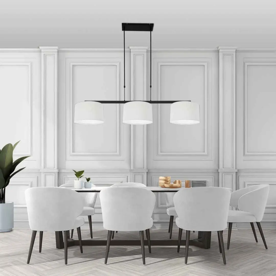 Steinhauer 3-lichts Hanglamp Zwart - Ø30cm - Hoogteinstelbaar