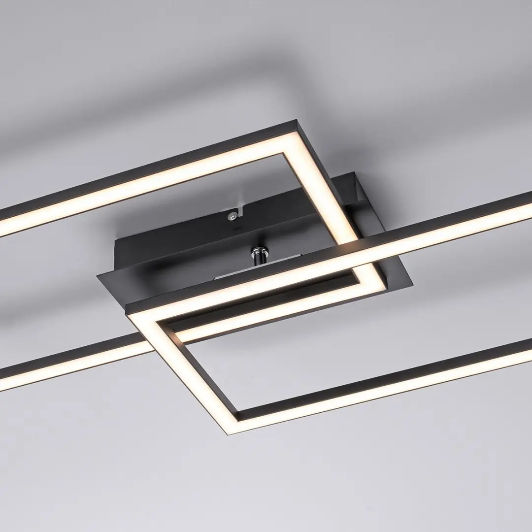 Paul Neuhaus Iven Plafondlamp 54x31cm - Zwart