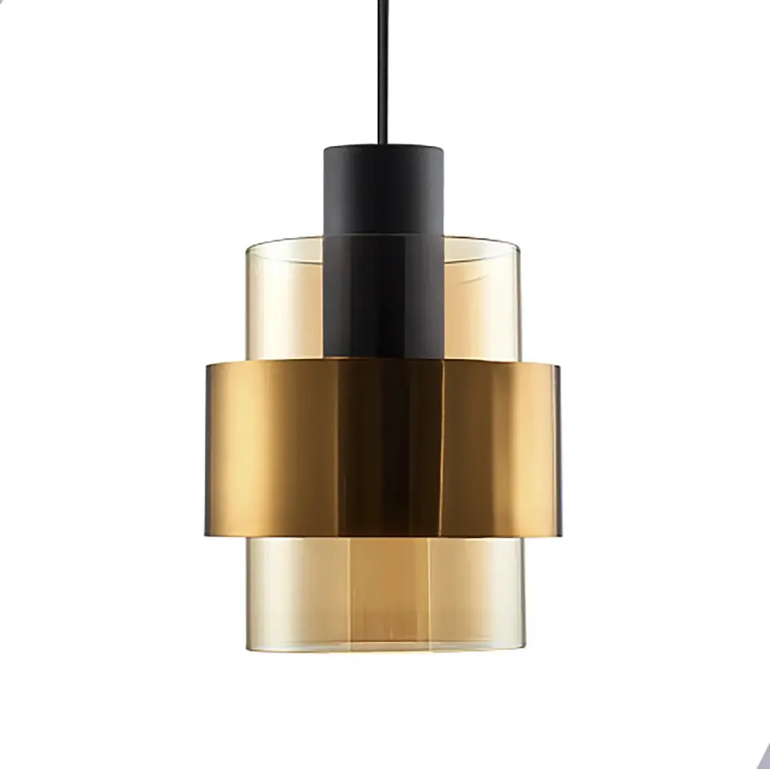 Freelight Hanglamp Chiasso 5 Lichts Ø40cm - Zwart/Goud