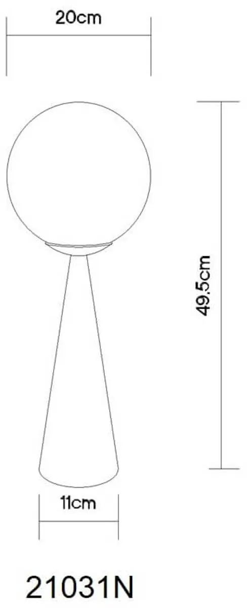 Globo PinPal Tafellamp Ø20cm Staal - E27
